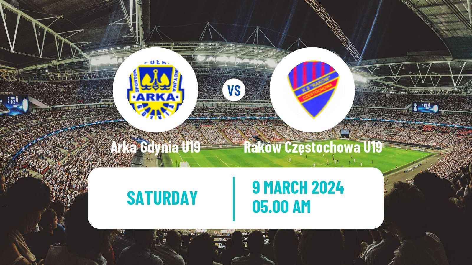 Soccer Polish Central Youth League Arka Gdynia U19 - Raków Częstochowa U19