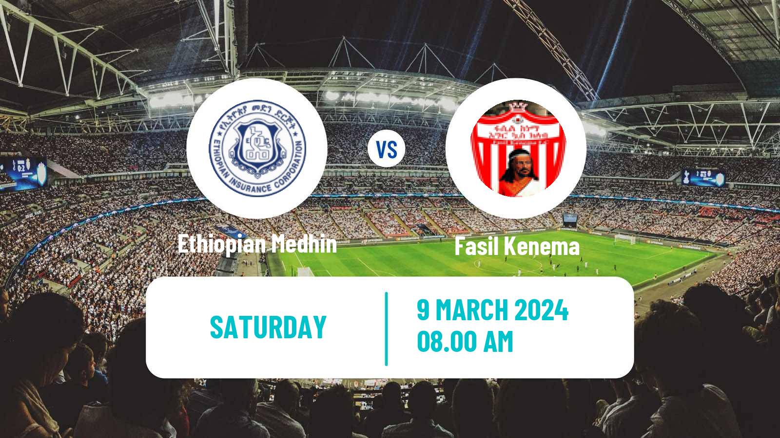 Soccer Ethiopian Premier League Ethiopian Medhin - Fasil Kenema