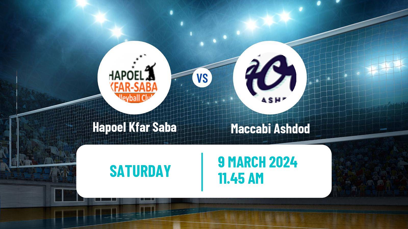 Volleyball Israeli Premier League Volleyball Hapoel Kfar Saba - Maccabi Ashdod