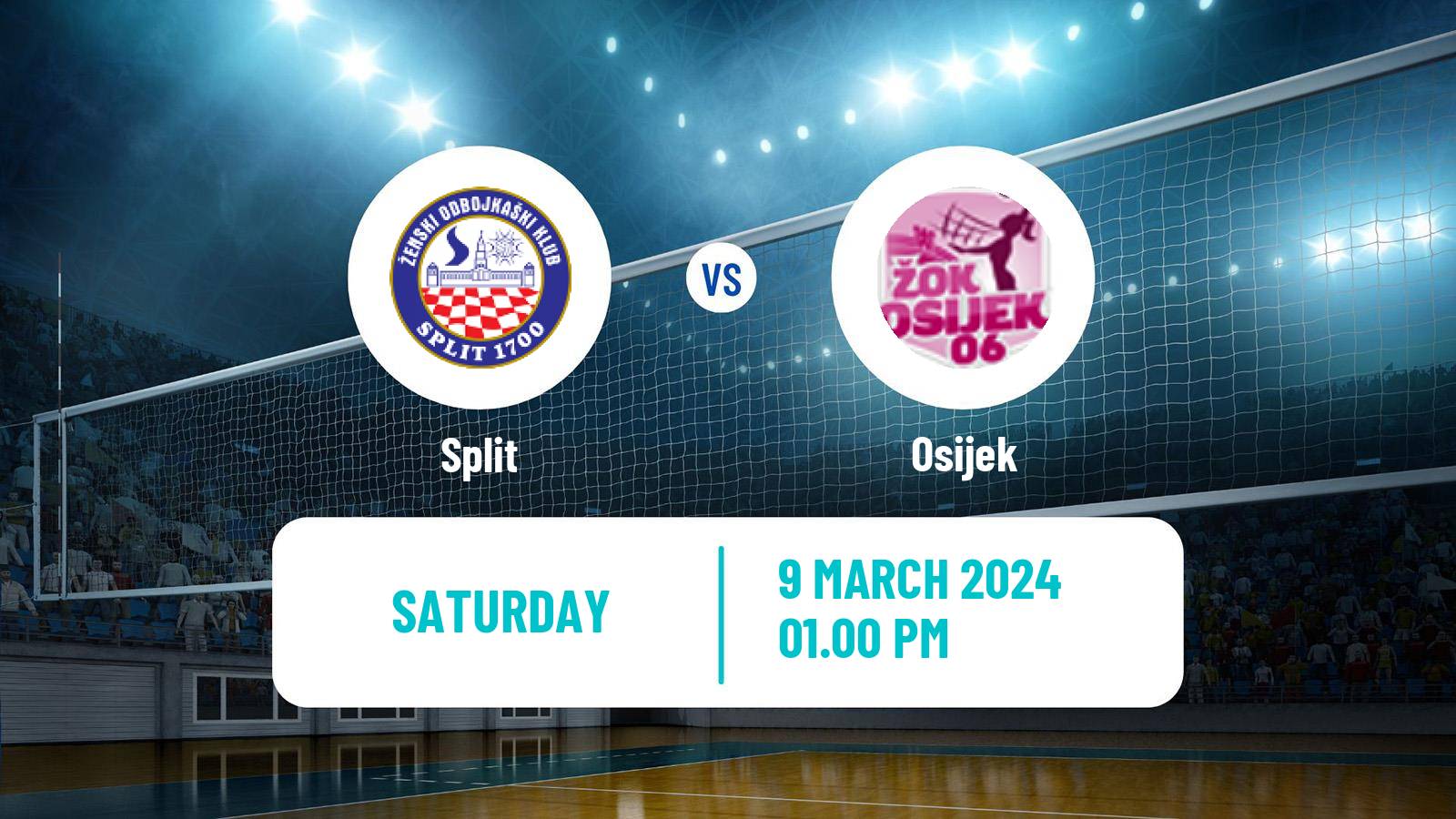 Volleyball Croatian Superliga Volleyball Women Split - Osijek