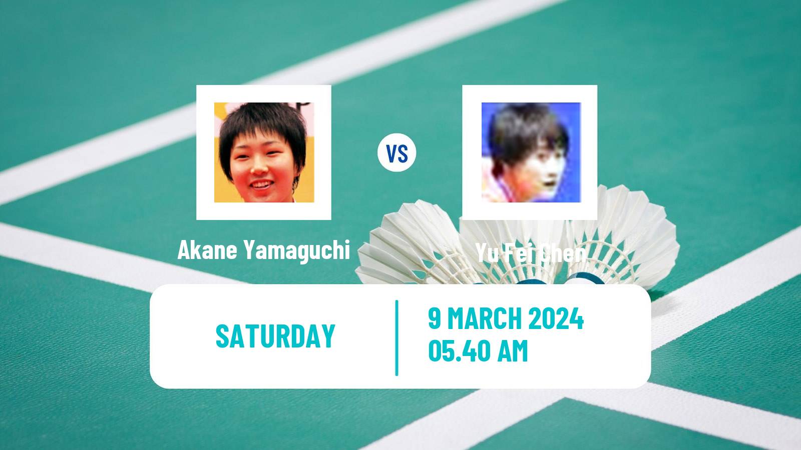 Badminton BWF World Tour French Open Women Akane Yamaguchi - Yu Fei Chen