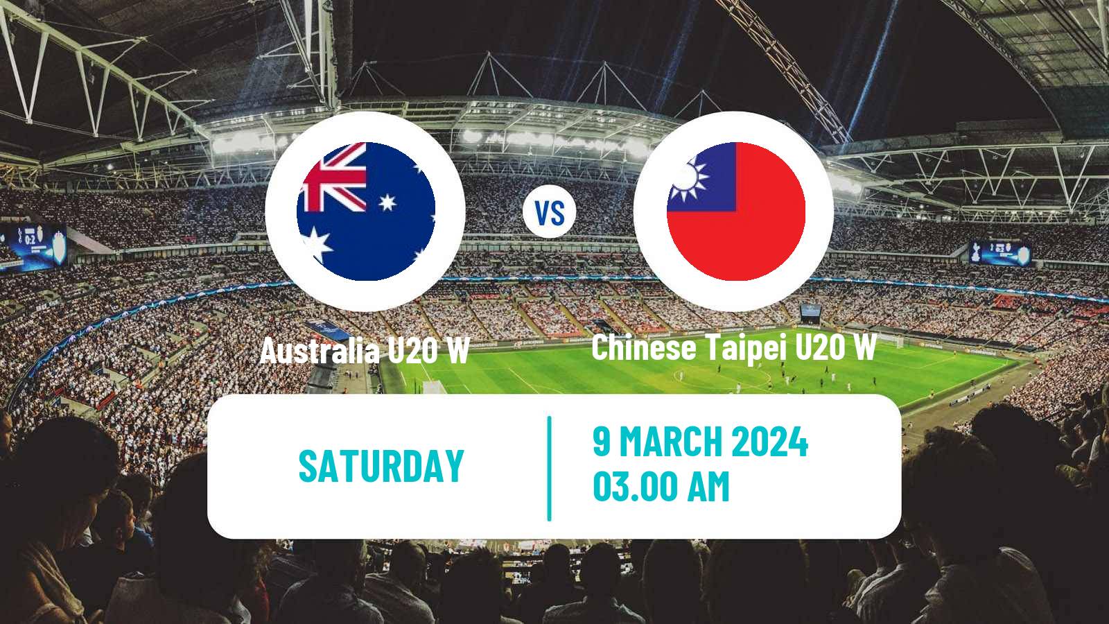 Soccer AFC Asian Cup Women U20 Australia U20 W - Chinese Taipei U20 W