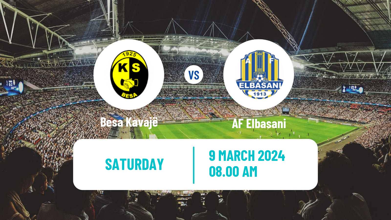 Soccer Albanian First Division Besa Kavajë - AF Elbasani