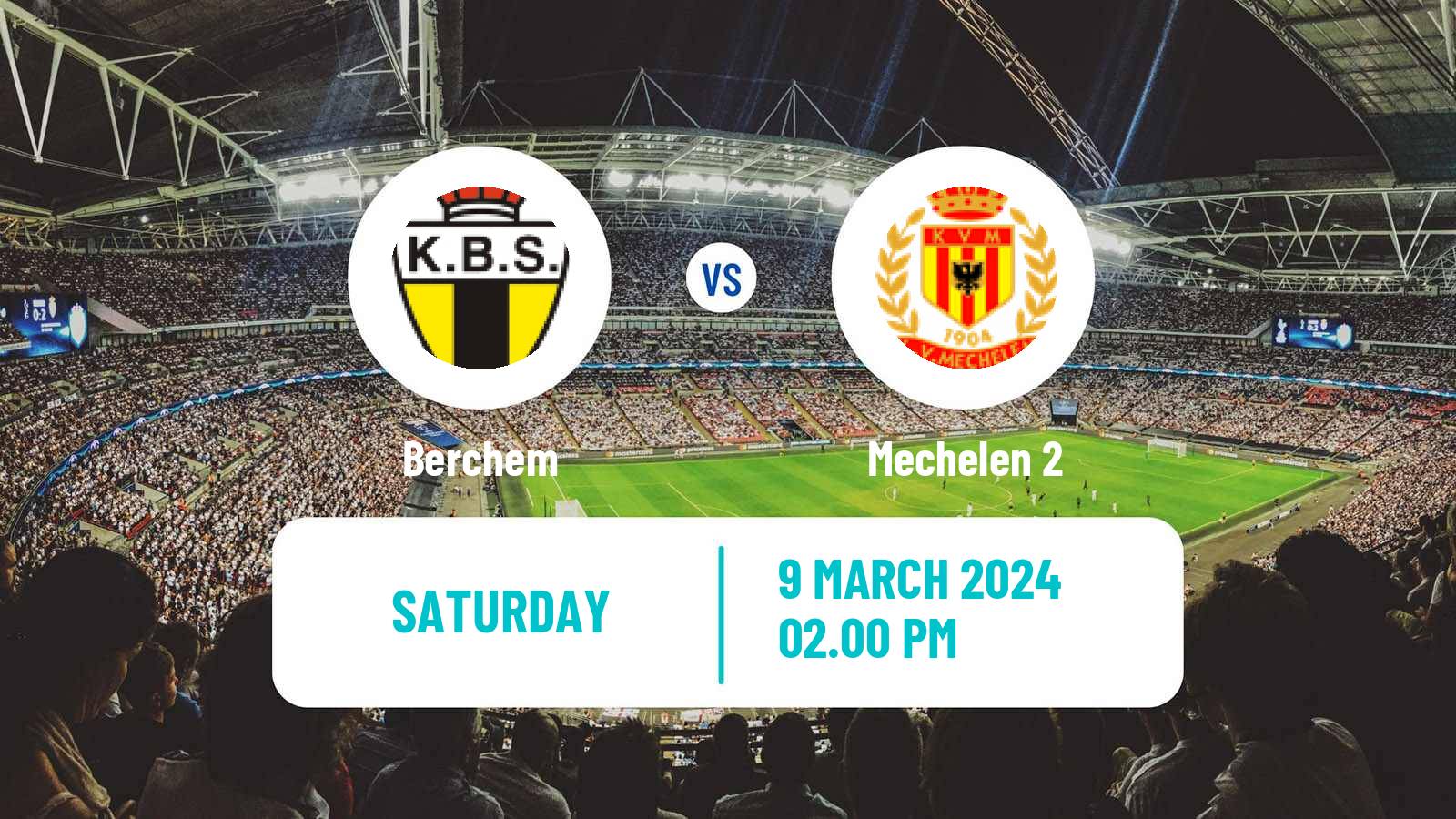 Soccer Belgian Second Amateur Division Group B Berchem - Mechelen 2