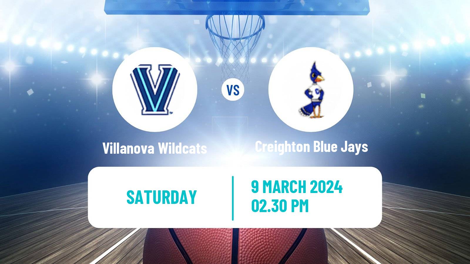 Basketball NCAA College Basketball Villanova Wildcats - Creighton Blue Jays