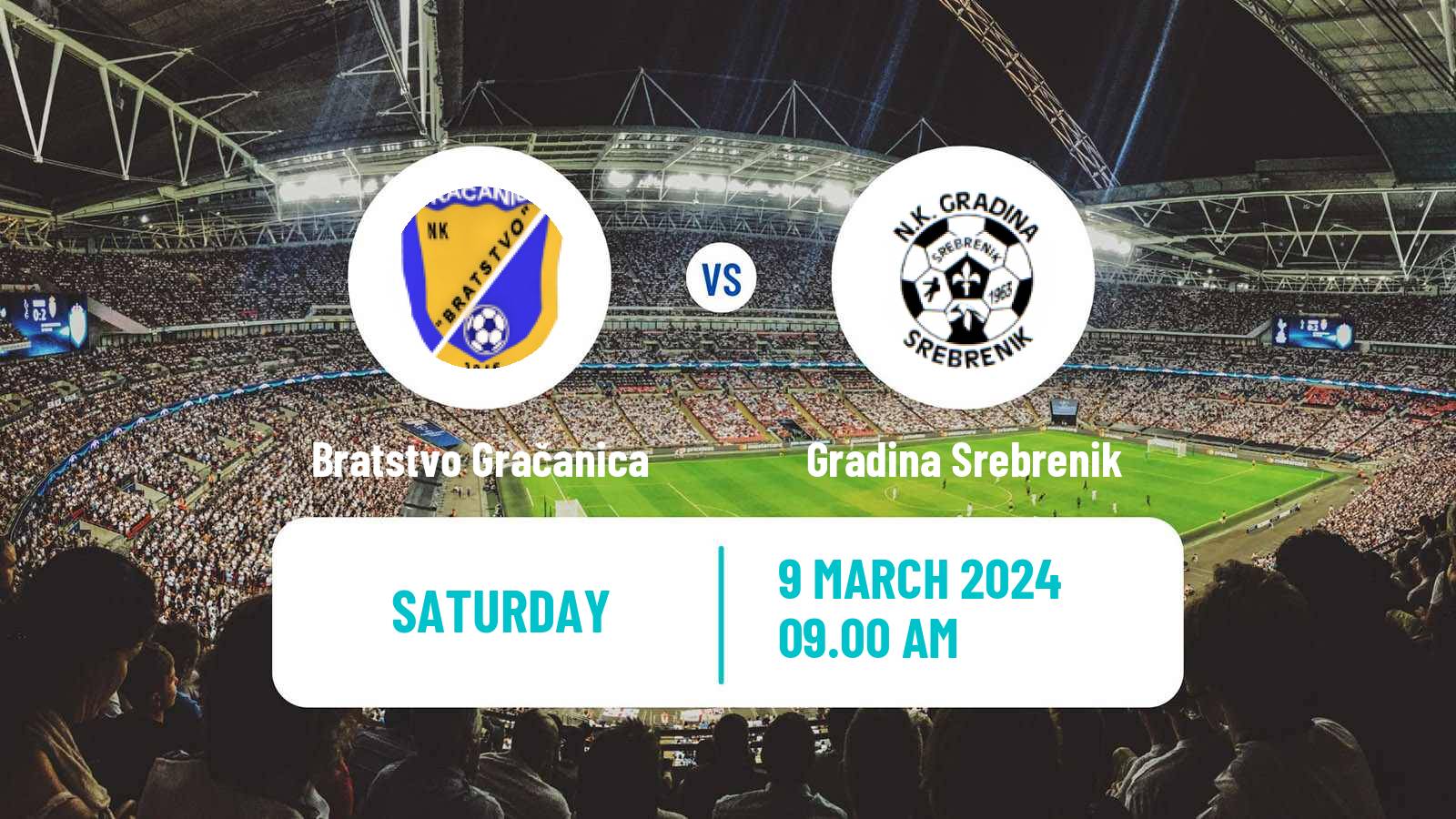 Soccer Bosnian Prva Liga FBiH Bratstvo Gračanica - Gradina Srebrenik