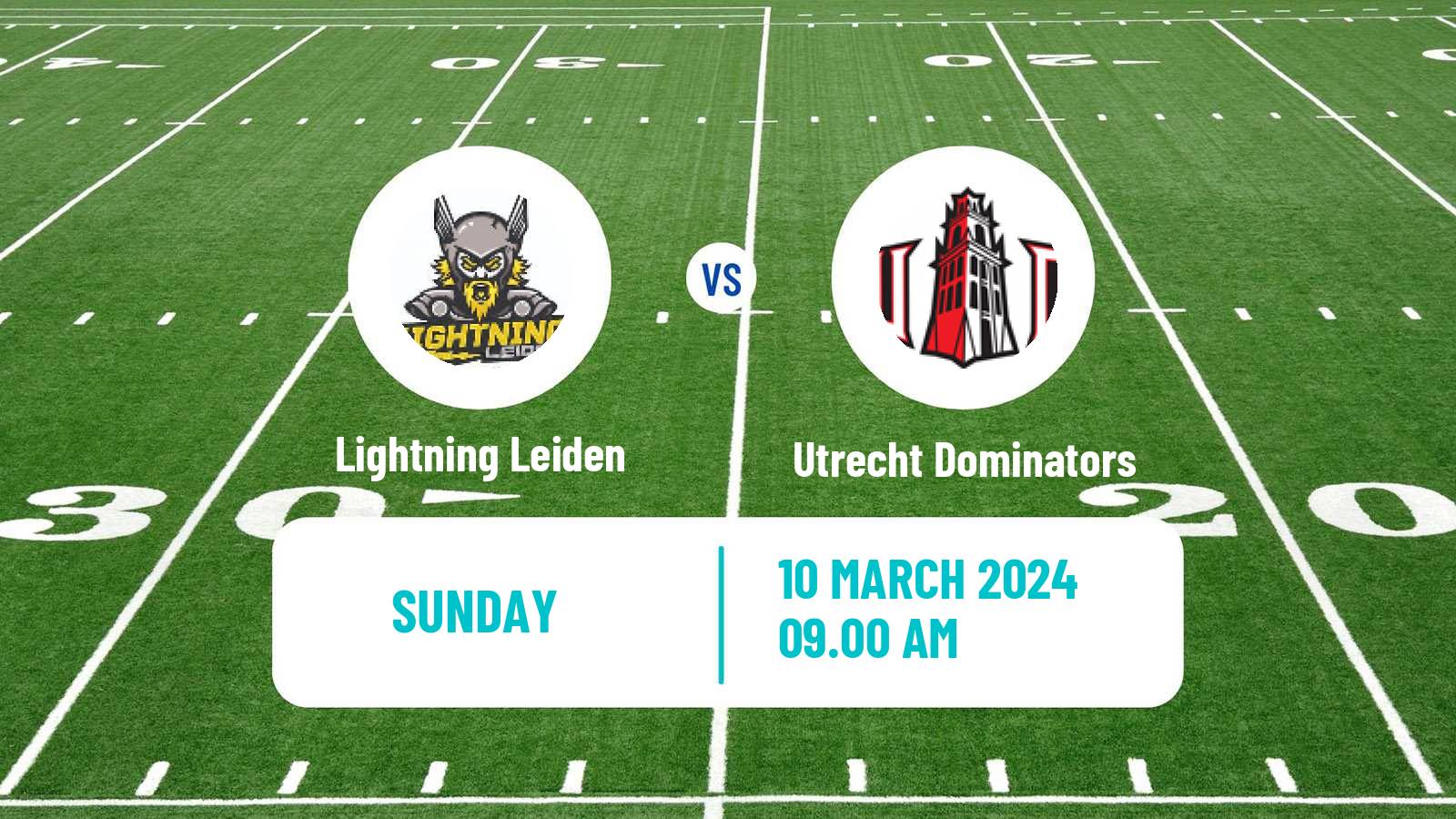 American football Dutch Eredivisie American Football Lightning Leiden - Utrecht Dominators