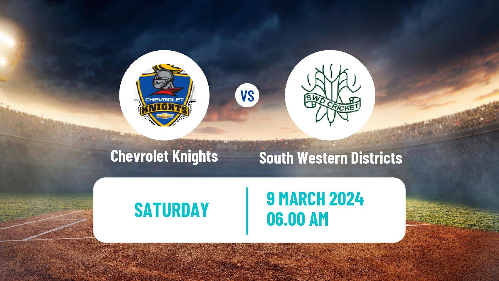 Cricket CSA Provincial T20 Cup Chevrolet Knights - South Western Districts