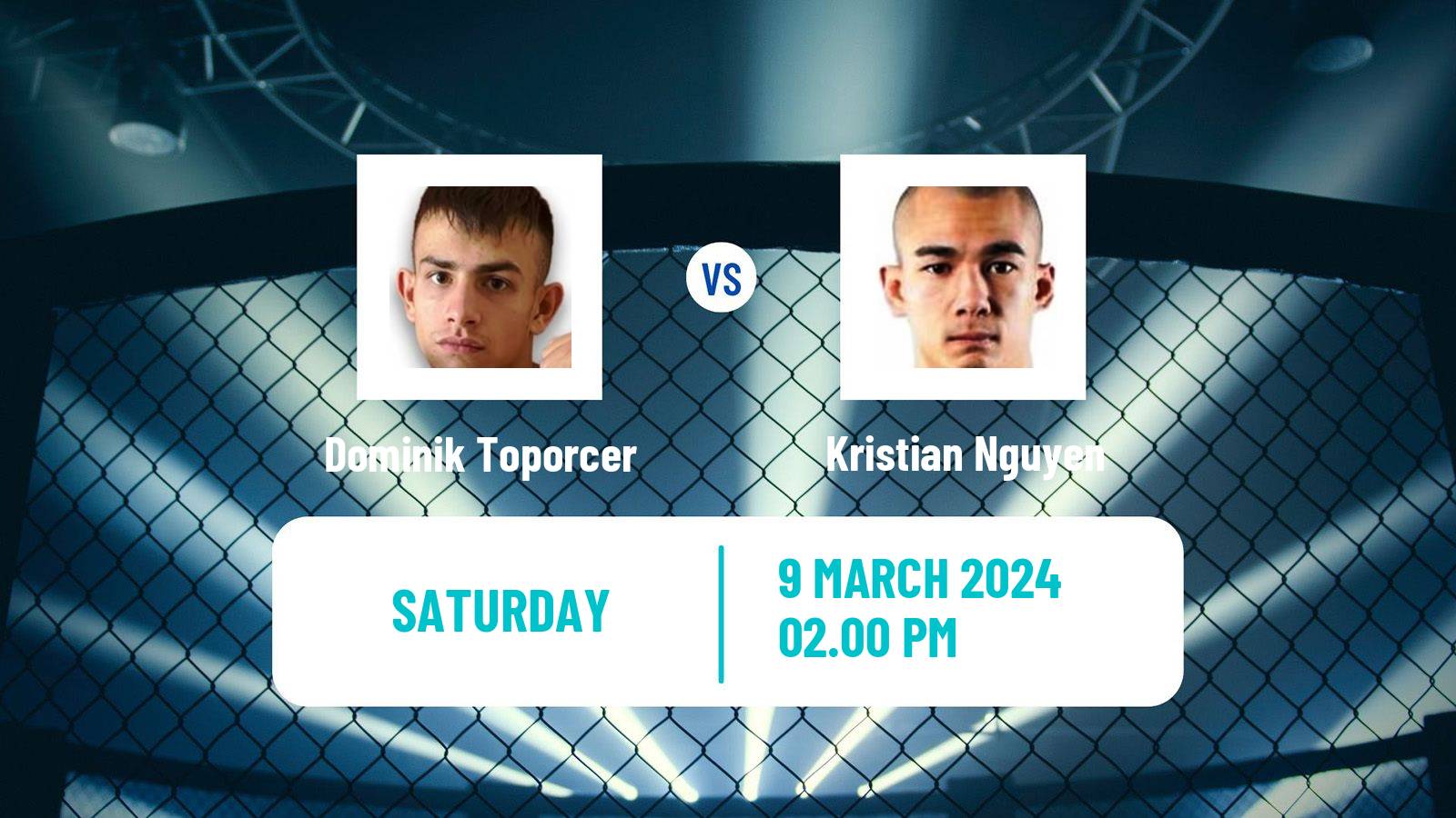 MMA Bantamweight Rfa Men Dominik Toporcer - Kristian Nguyen