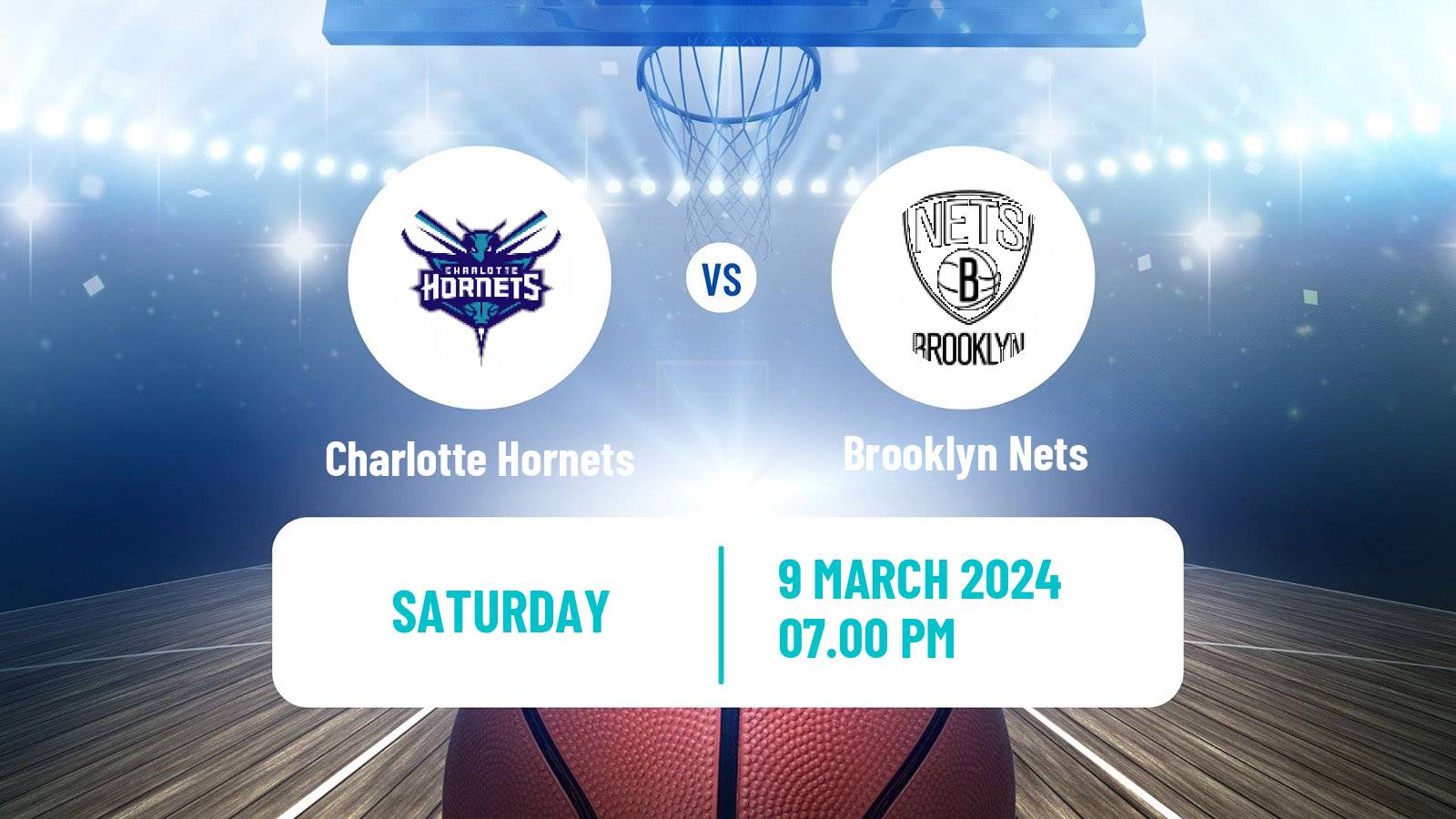 Basketball NBA Charlotte Hornets - Brooklyn Nets