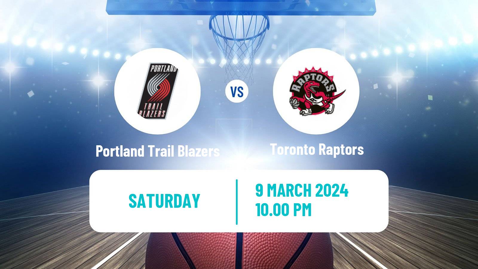 Basketball NBA Portland Trail Blazers - Toronto Raptors