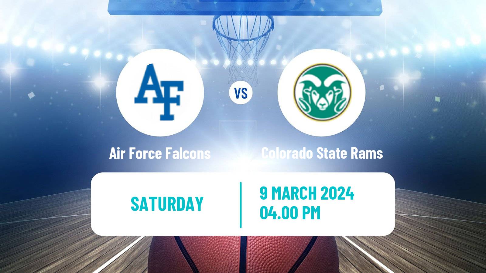 Basketball NCAA College Basketball Air Force Falcons - Colorado State Rams