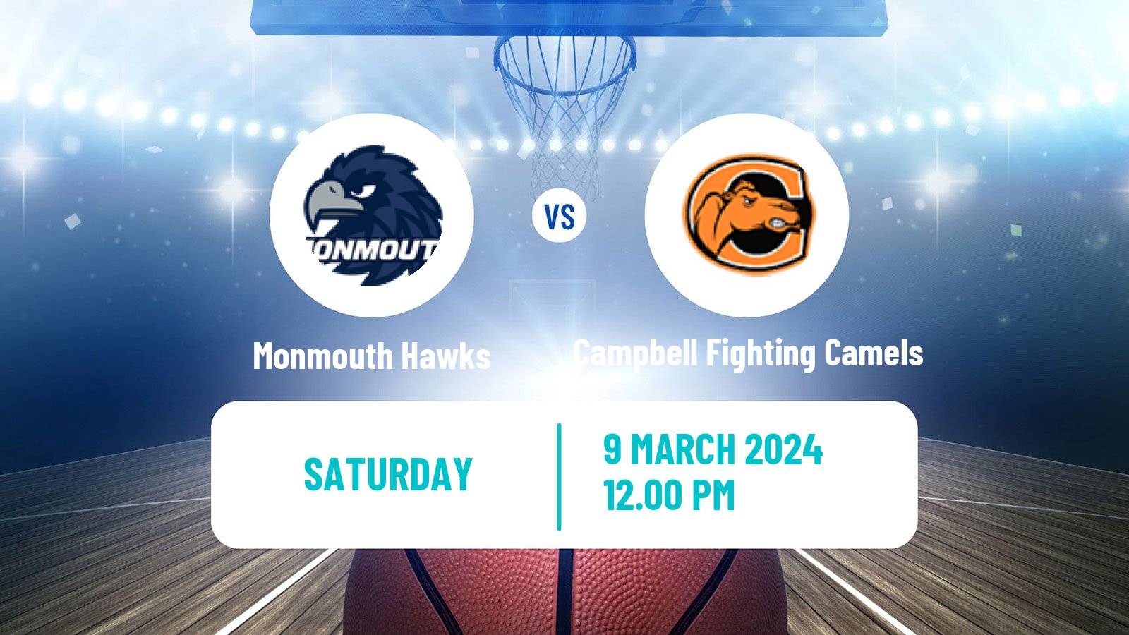 Basketball NCAA College Basketball Monmouth Hawks - Campbell Fighting Camels