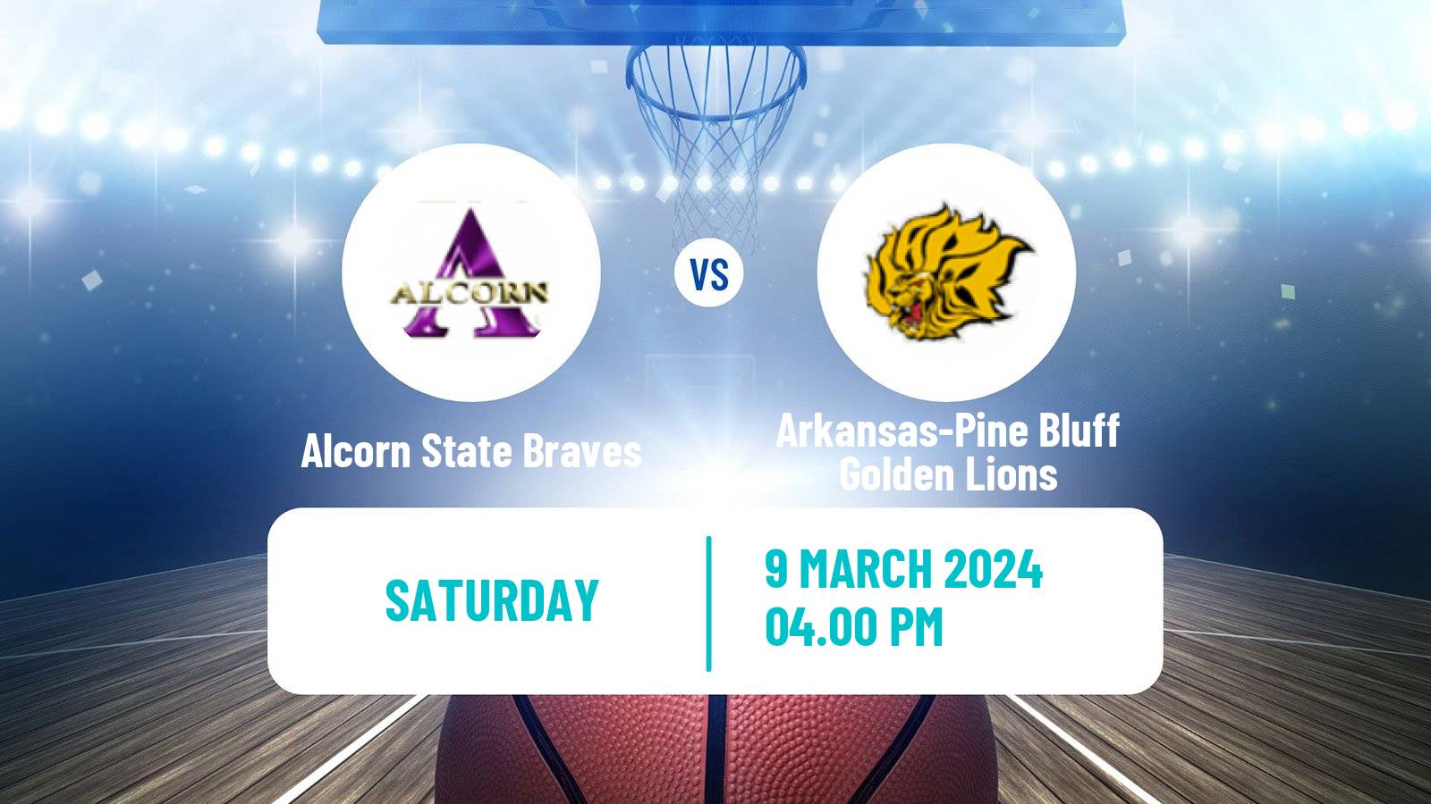Basketball NCAA College Basketball Alcorn State Braves - Arkansas-Pine Bluff Golden Lions