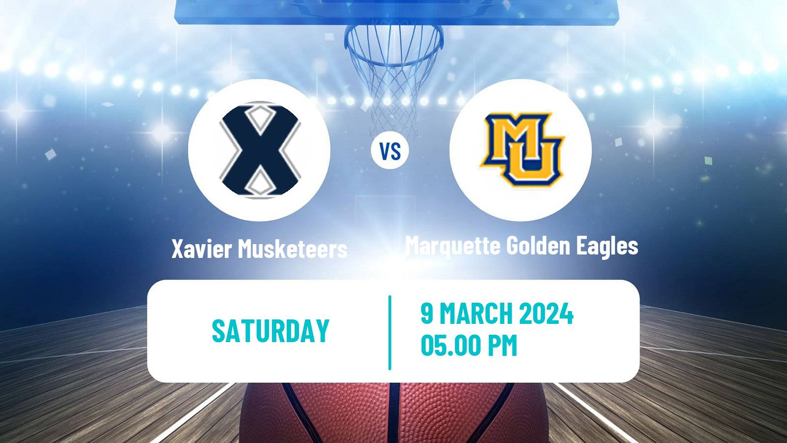 Basketball NCAA College Basketball Xavier Musketeers - Marquette Golden Eagles