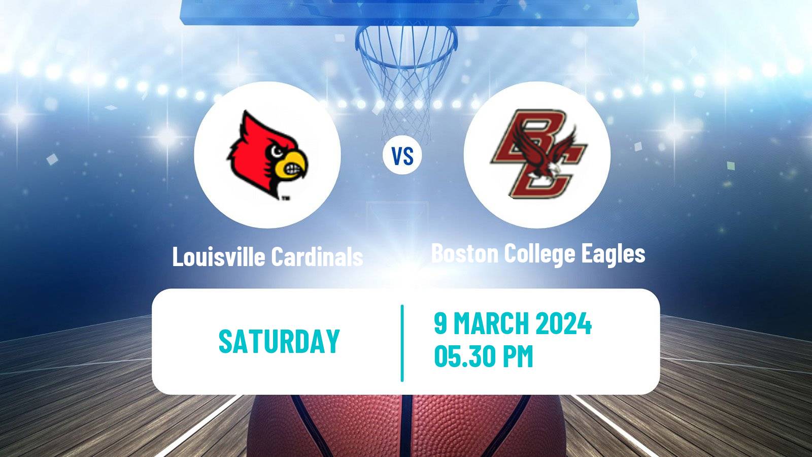 Basketball NCAA College Basketball Louisville Cardinals - Boston College Eagles