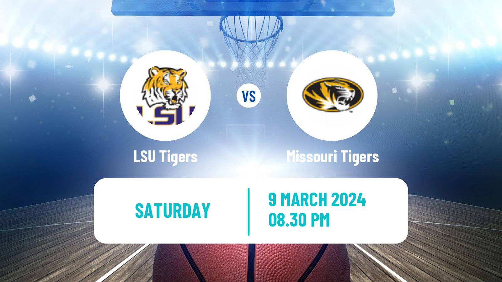 Basketball NCAA College Basketball LSU Tigers - Missouri Tigers