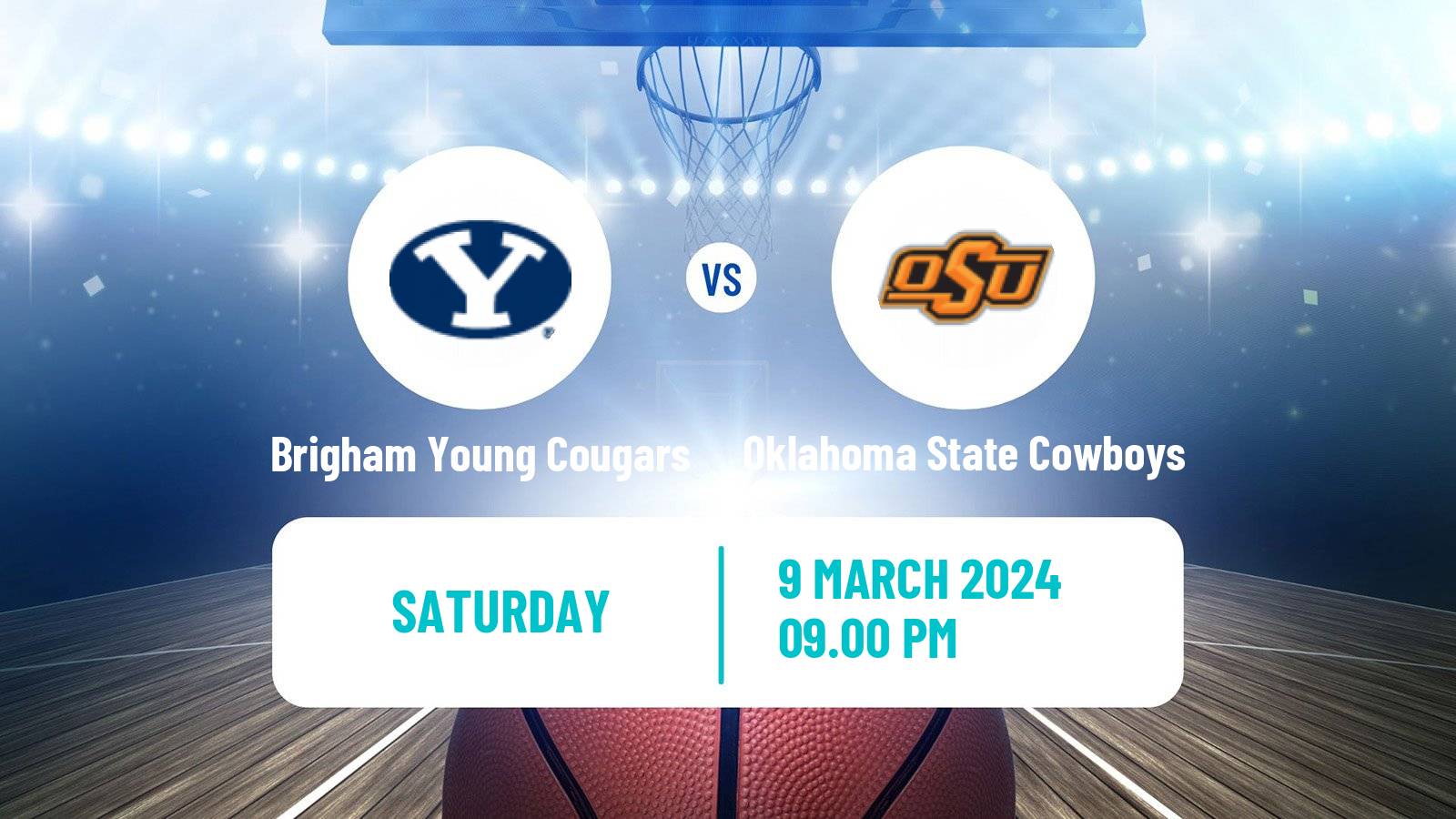 Basketball NCAA College Basketball Brigham Young Cougars - Oklahoma State Cowboys