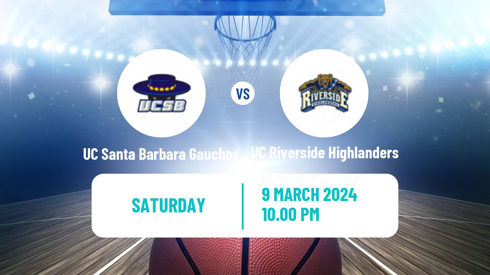 Basketball NCAA College Basketball UC Santa Barbara Gauchos - UC Riverside Highlanders