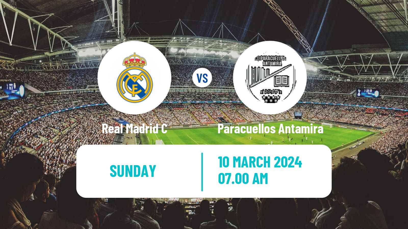 Soccer Spanish Tercera RFEF - Group 7 Real Madrid C - Paracuellos Antamira