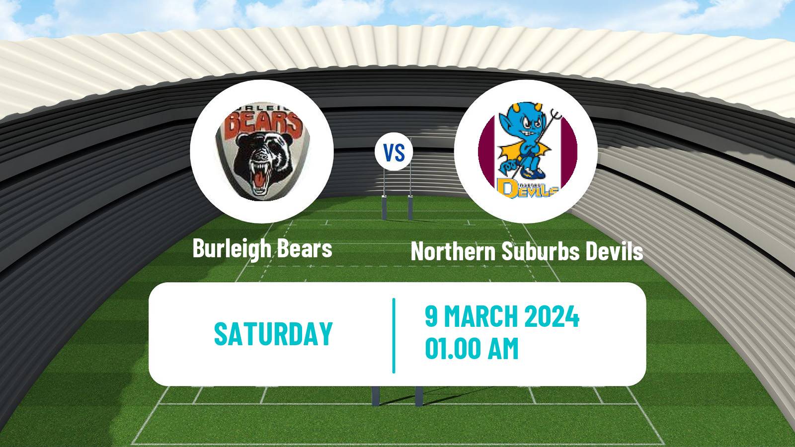 Rugby league Australian Queensland Cup Burleigh Bears - Northern Suburbs Devils