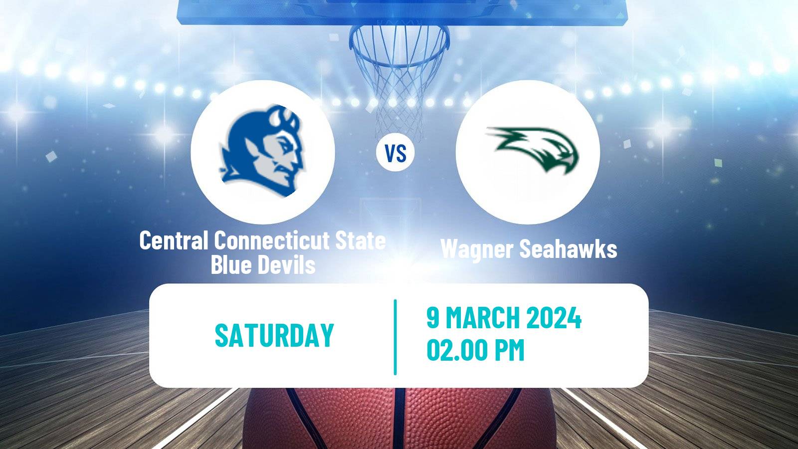 Basketball NCAA College Basketball Central Connecticut State Blue Devils - Wagner Seahawks