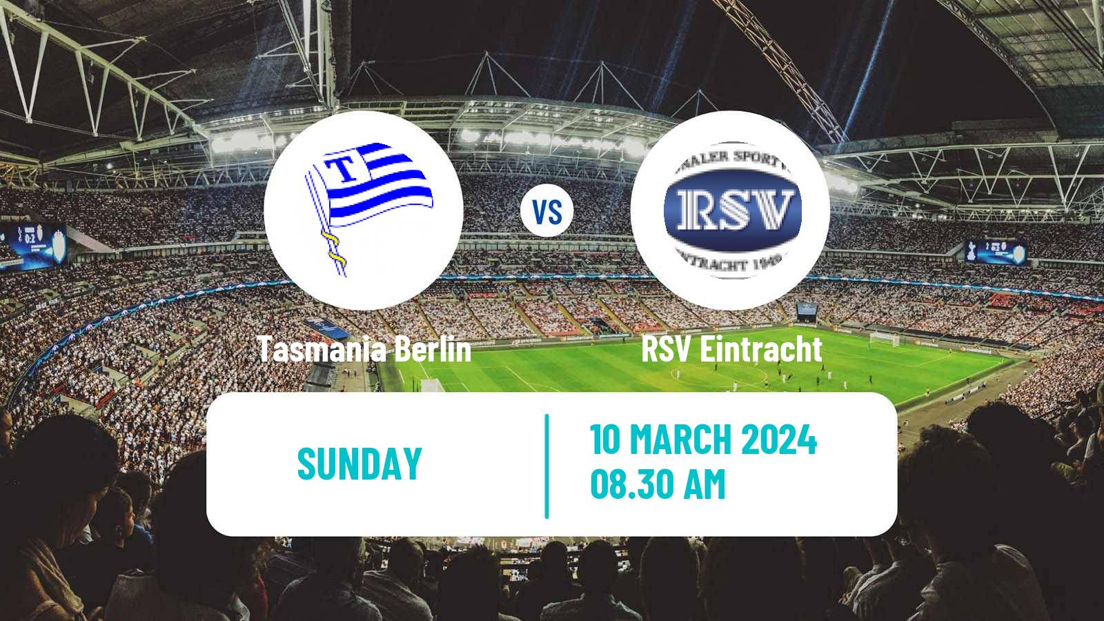 Soccer German Oberliga NOFV-Nord Tasmania Berlin - RSV Eintracht