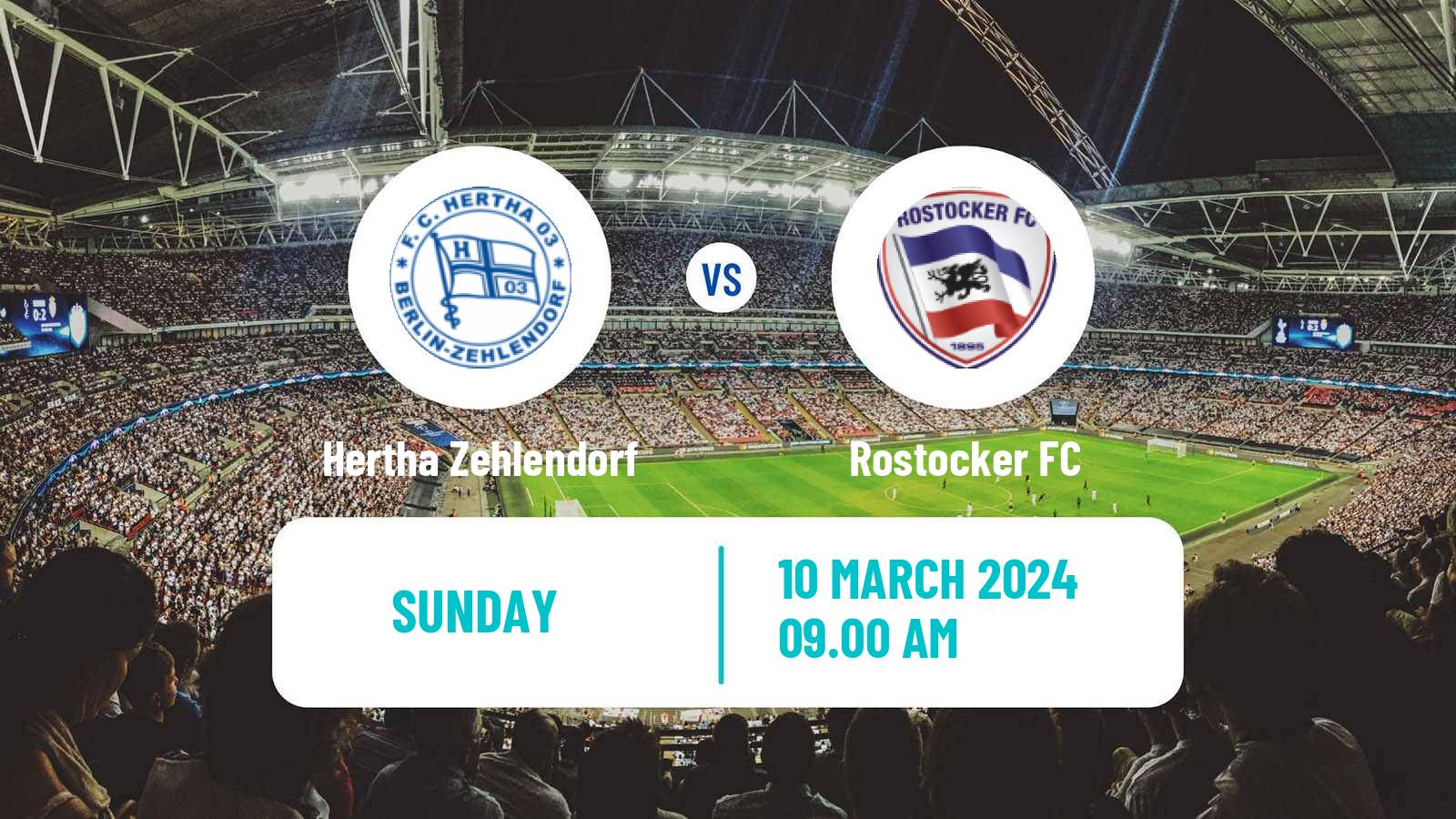 Soccer German Oberliga NOFV-Nord Hertha Zehlendorf - Rostocker FC