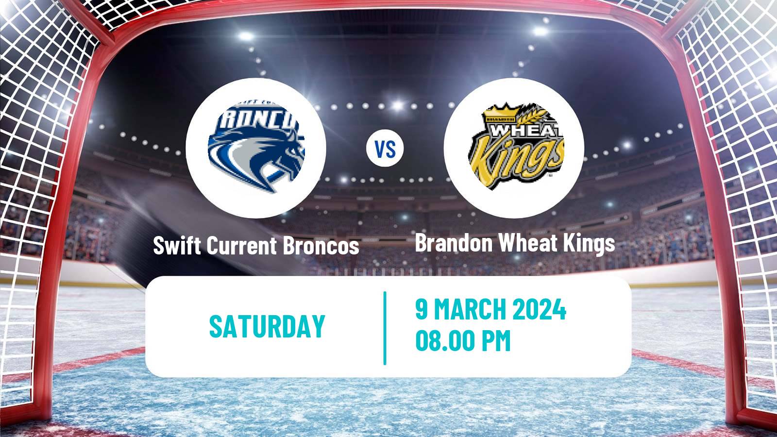 Hockey WHL Swift Current Broncos - Brandon Wheat Kings