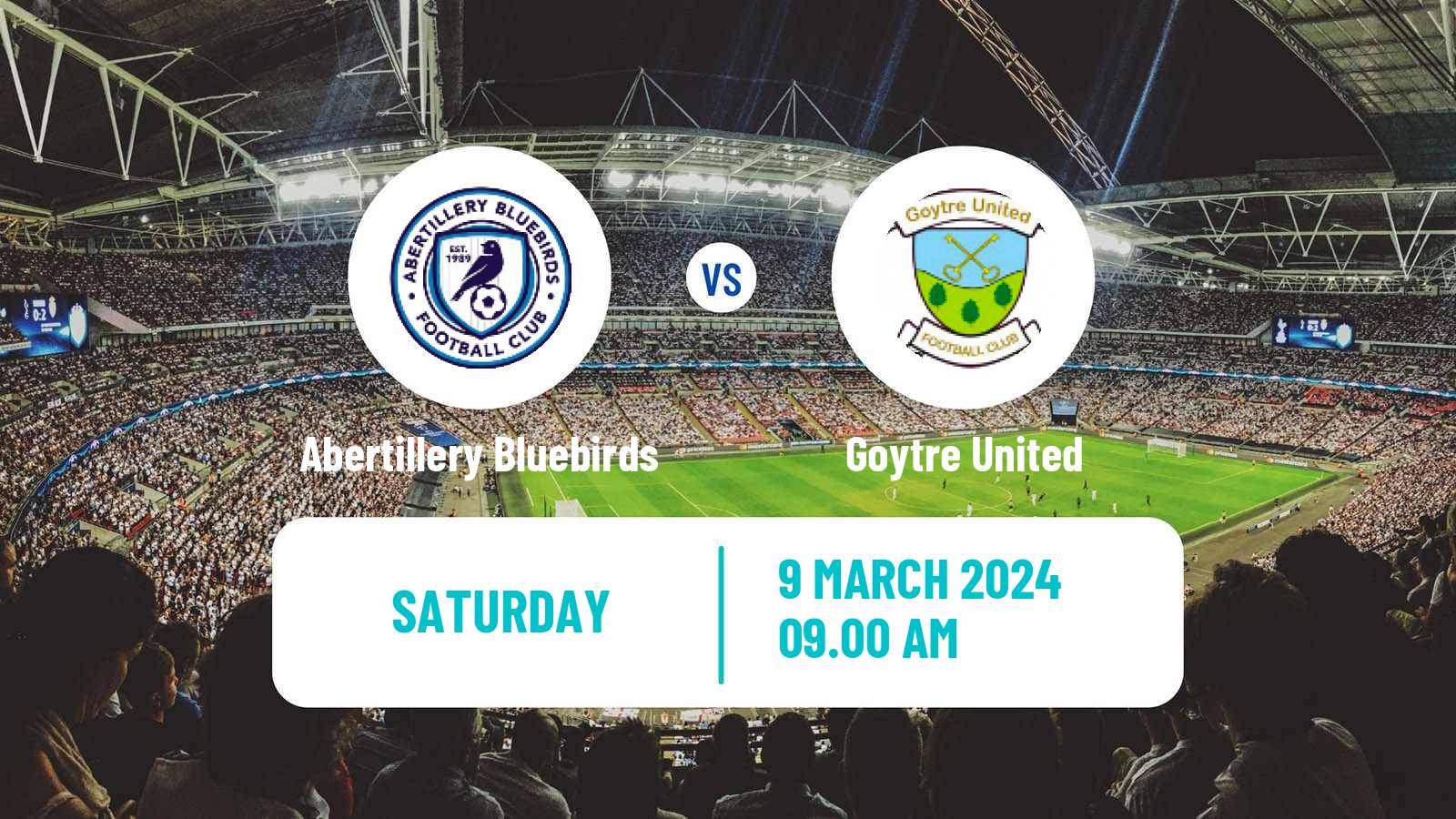 Soccer Welsh Cymru South Abertillery Bluebirds - Goytre United