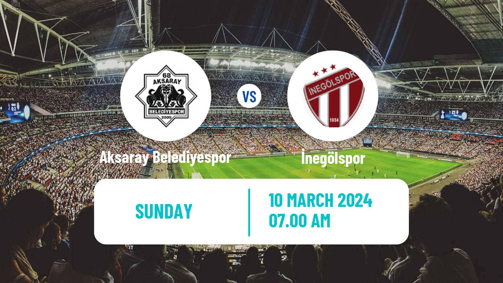 Soccer Turkish Second League Red Group Aksaray Belediyespor - İnegölspor