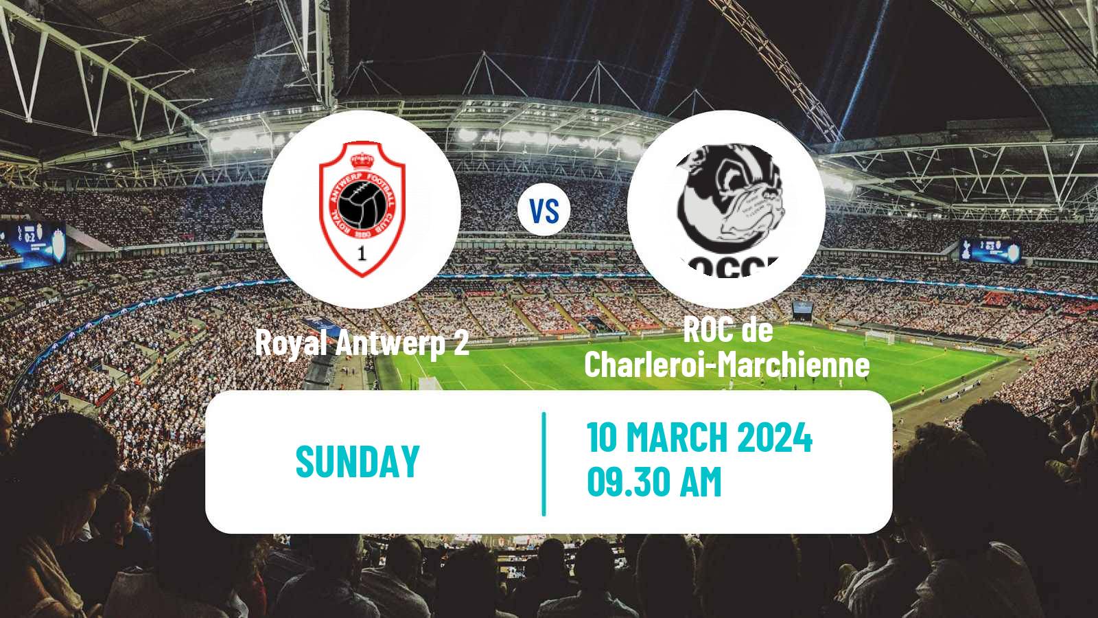 Soccer Belgian National Division 1 Royal Antwerp 2 - ROC de Charleroi-Marchienne