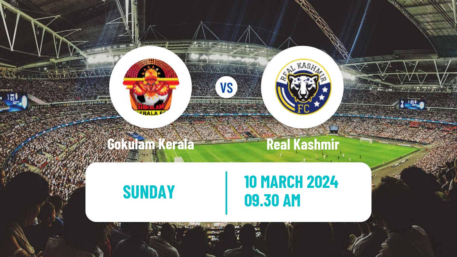 Soccer Indian I-League Gokulam Kerala - Real Kashmir