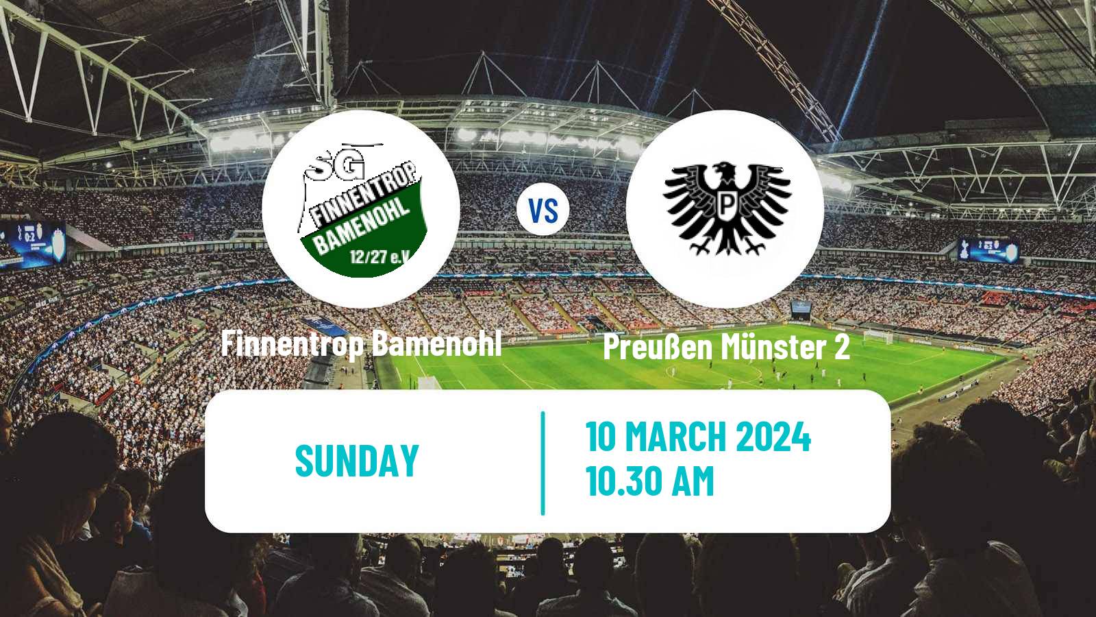 Soccer German Oberliga Westfalen Finnentrop Bamenohl - Preußen Münster 2