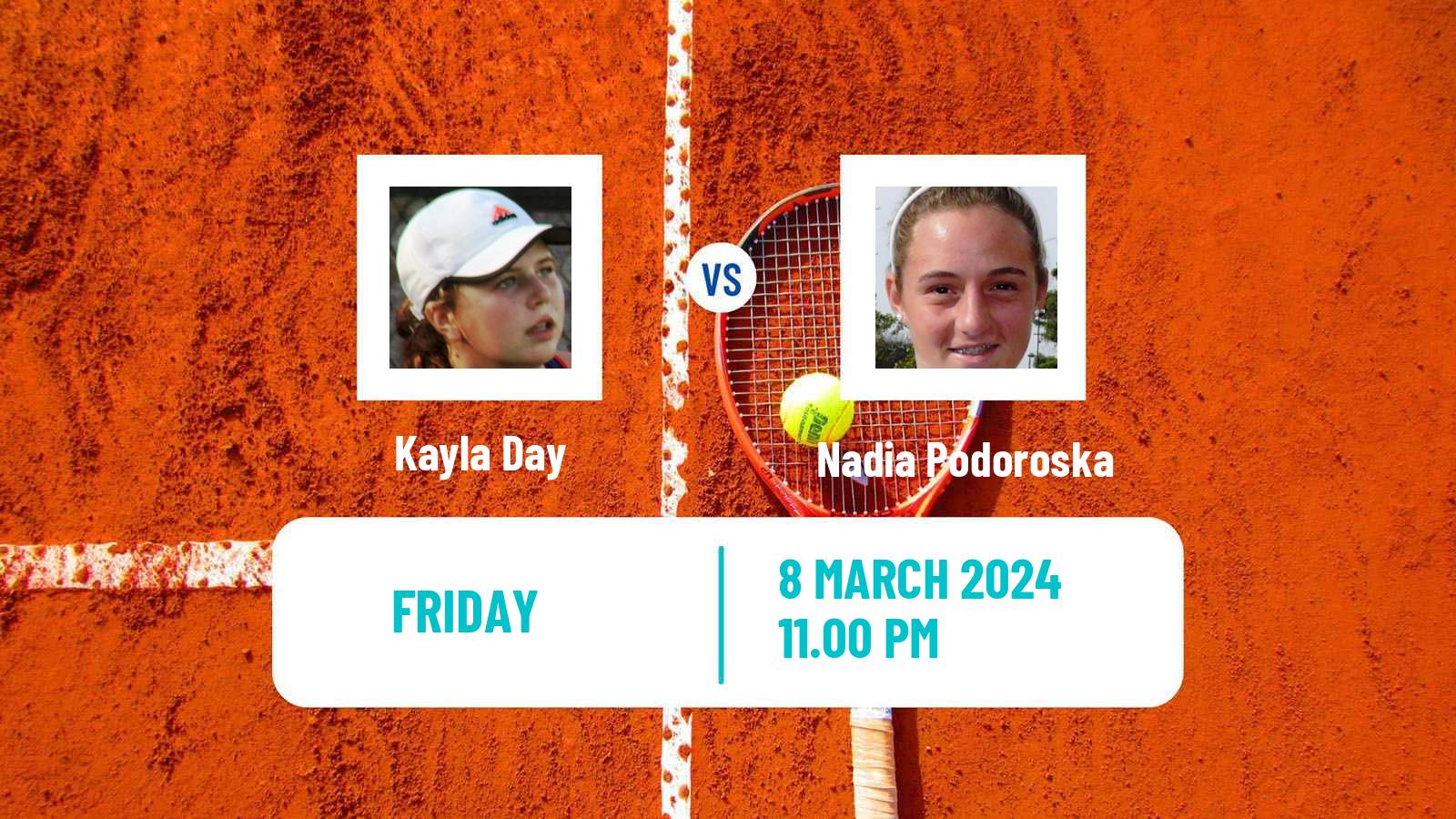 Tennis WTA Indian Wells Kayla Day - Nadia Podoroska