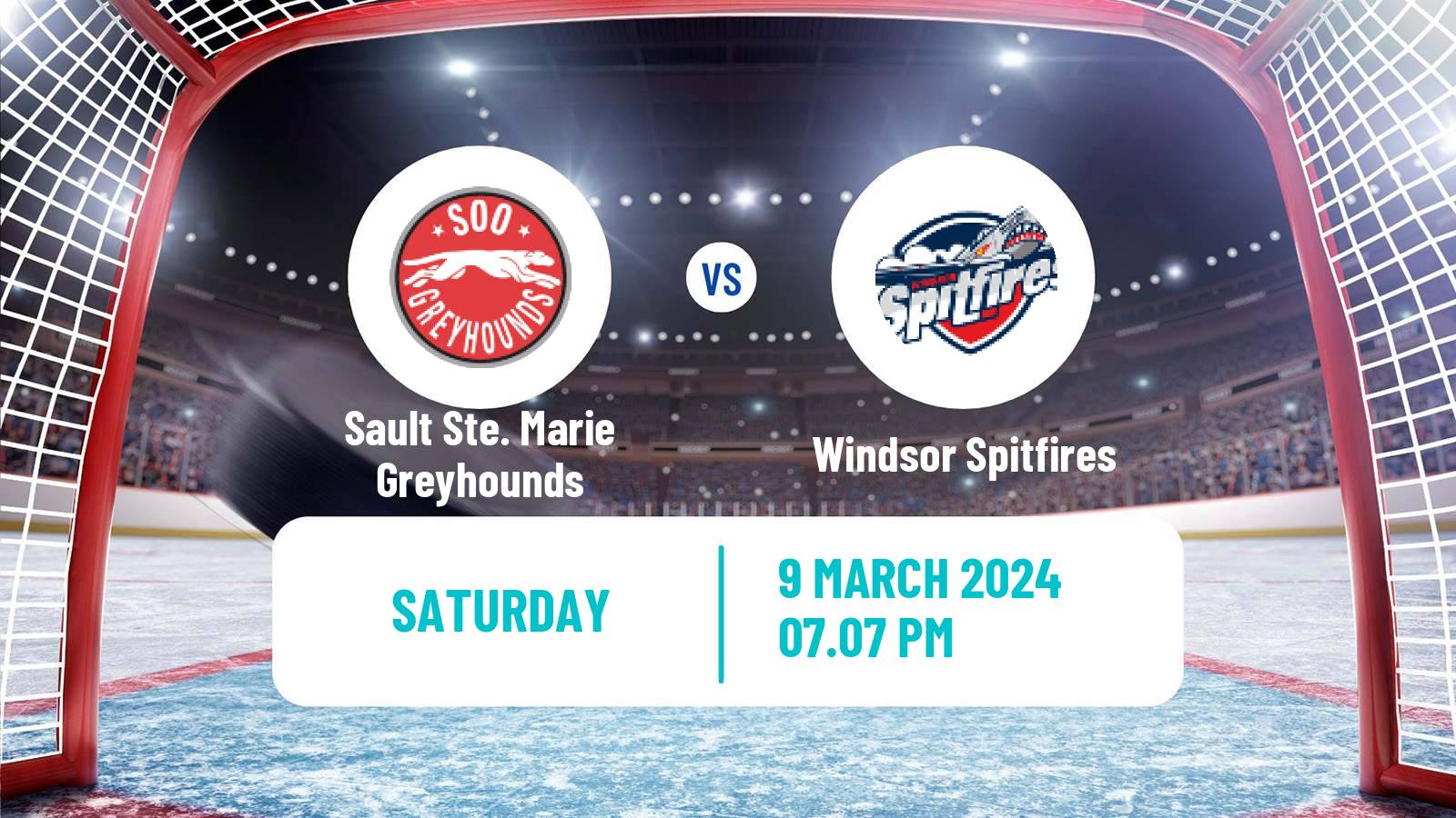 Hockey OHL Sault Ste. Marie Greyhounds - Windsor Spitfires