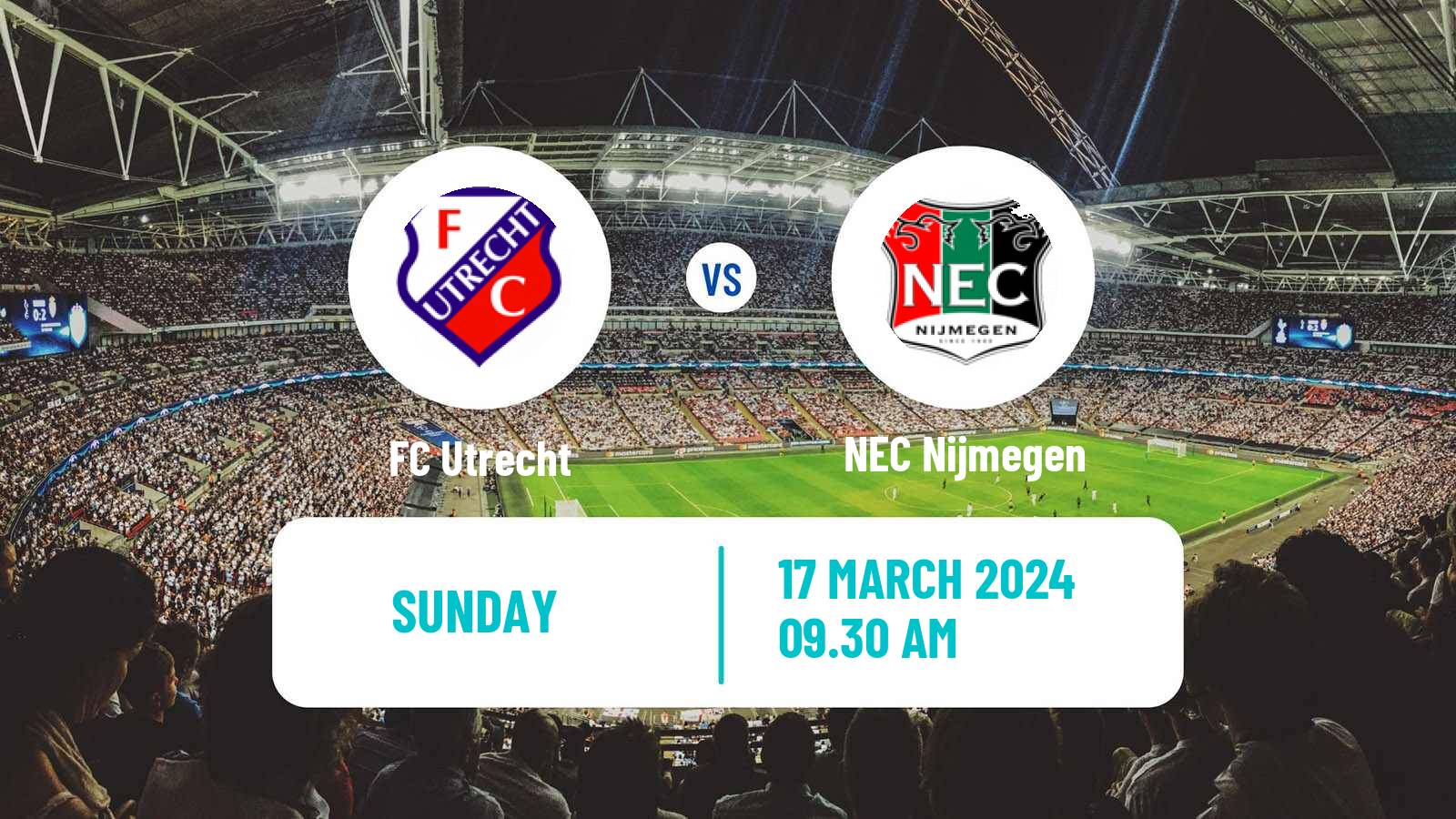 Soccer Dutch Eredivisie Utrecht - NEC Nijmegen