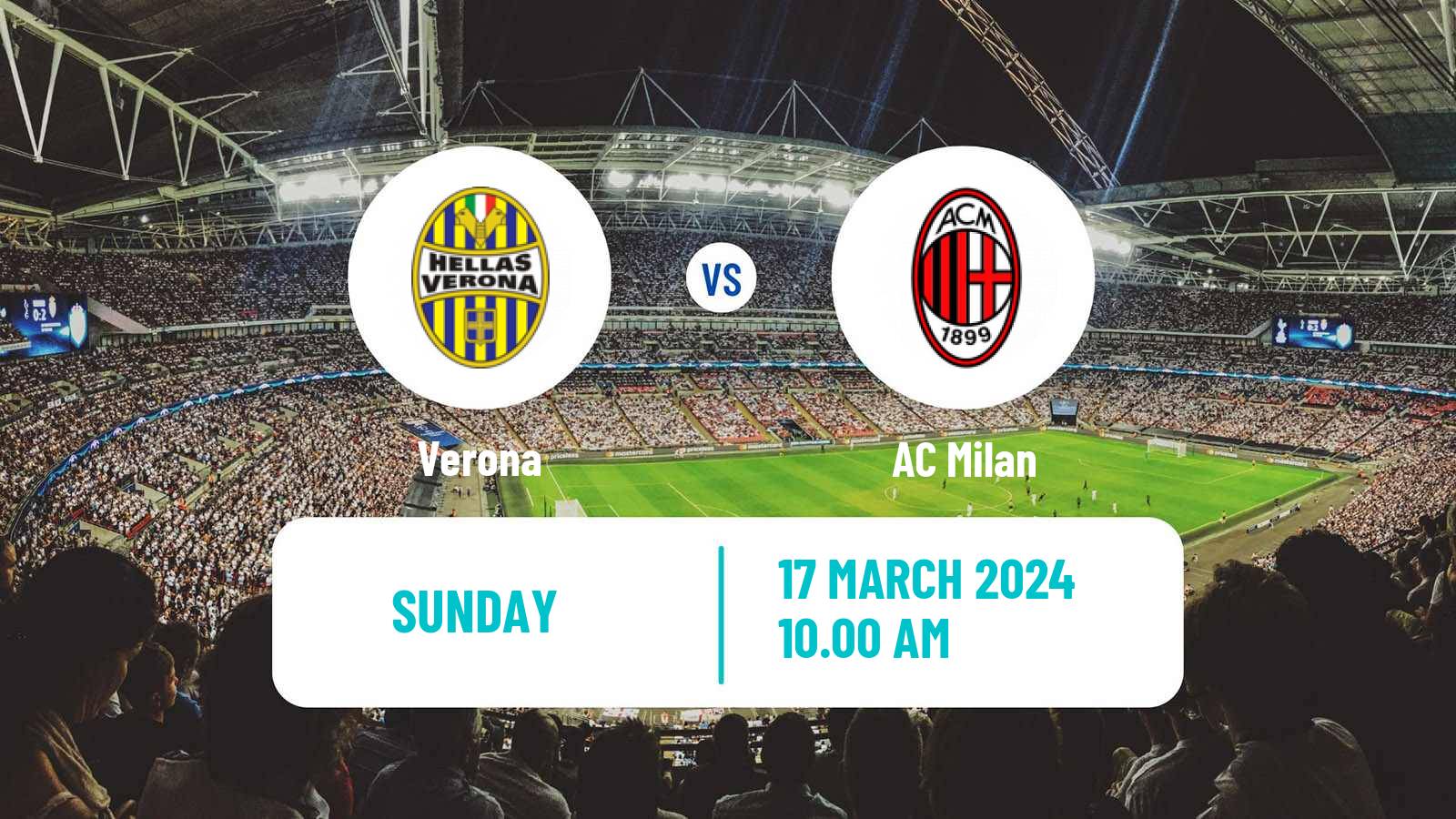 Soccer Italian Serie A Verona - Milan