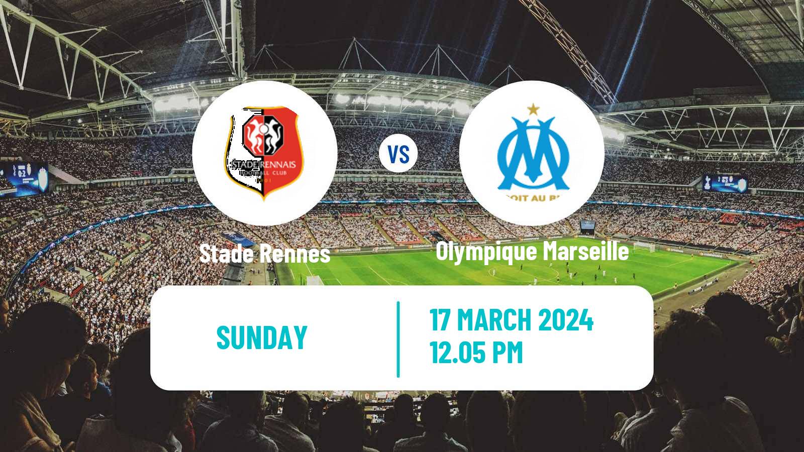 Soccer French Ligue 1 Rennes - Olympique Marseille