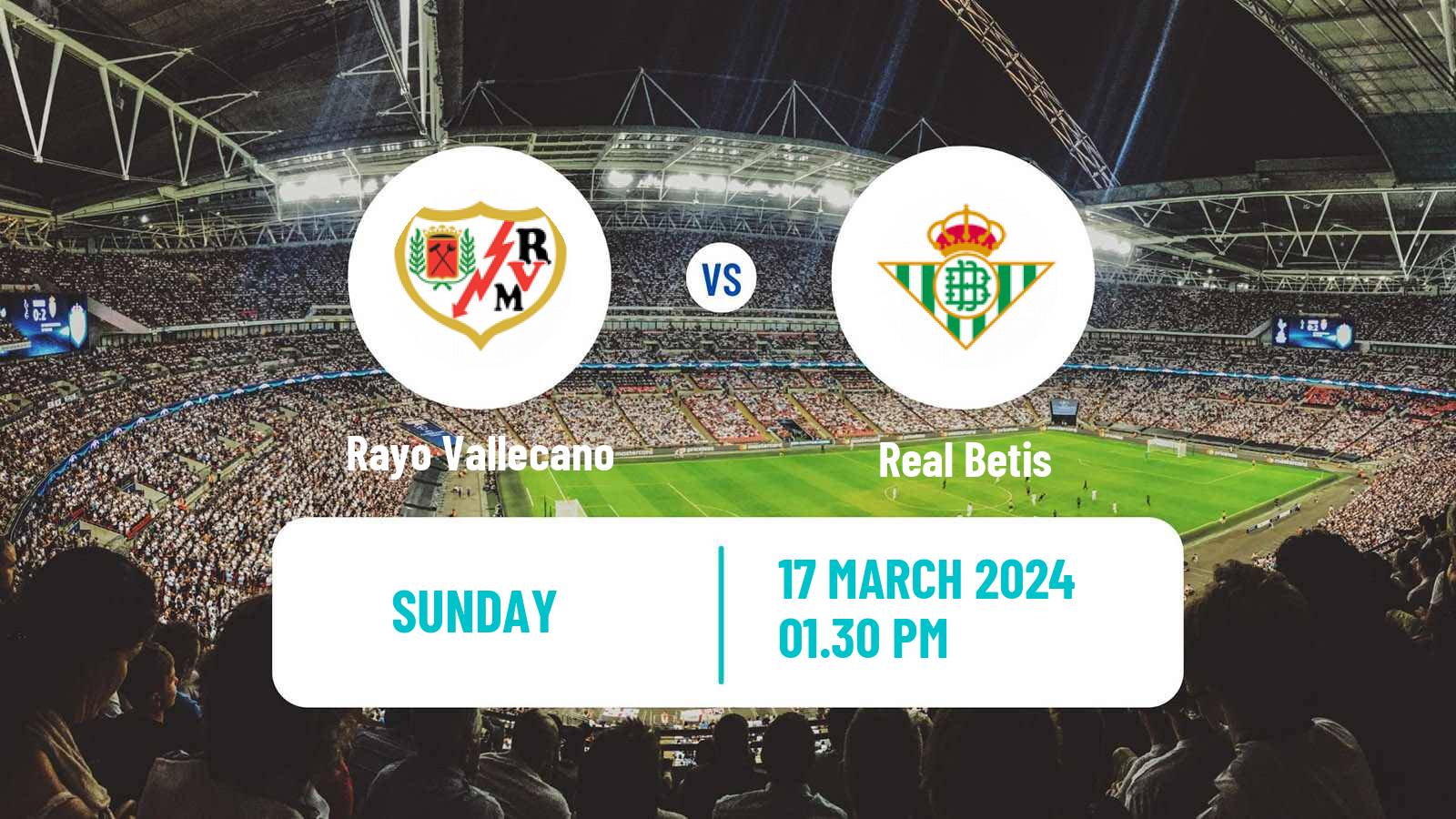 Soccer Spanish LaLiga Rayo Vallecano - Betis