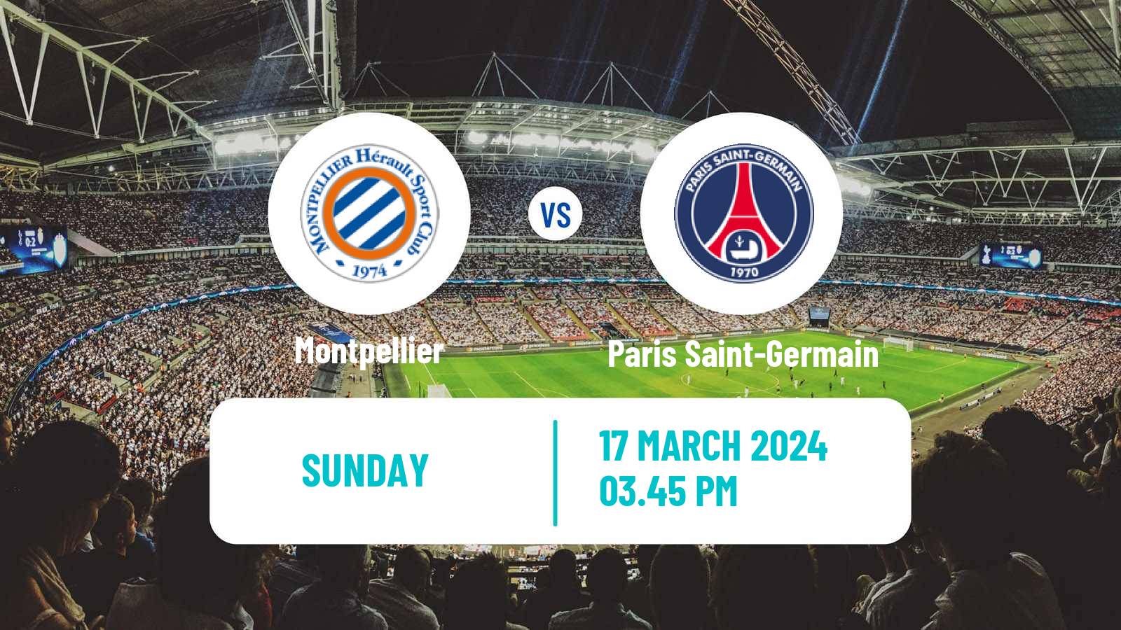 Soccer French Ligue 1 Montpellier - Paris Saint-Germain