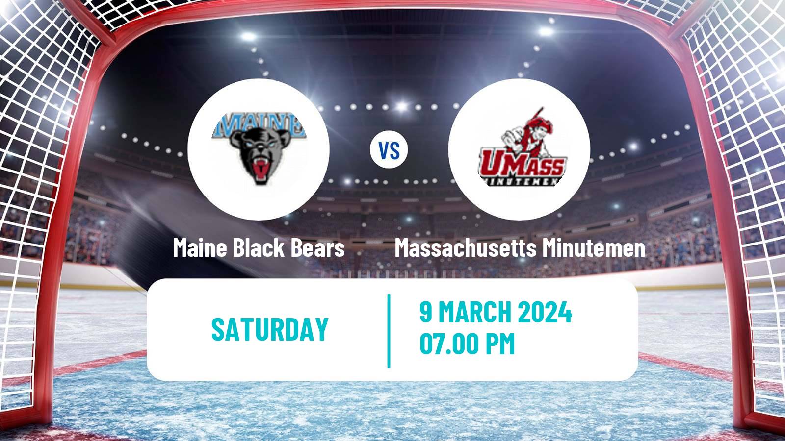 Hockey NCAA Hockey Maine Black Bears - Massachusetts Minutemen