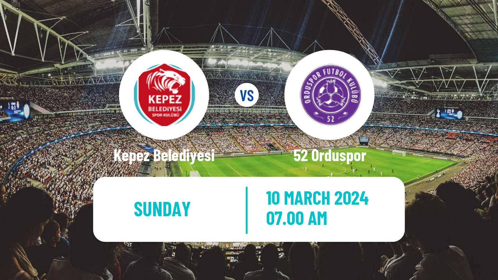 Soccer Turkish 3 Lig Group 1 Kepez Belediyesi - 52 Orduspor