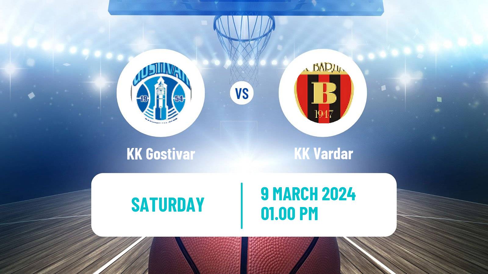 Basketball North Macedonian Prva Liga Basketball Gostivar - Vardar
