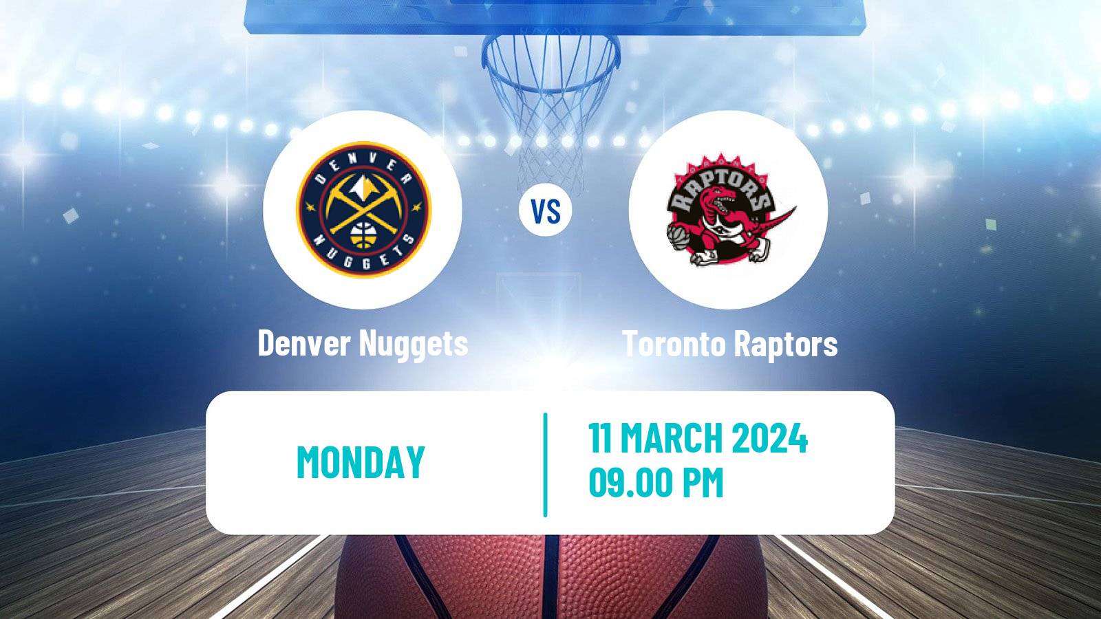 Basketball NBA Denver Nuggets - Toronto Raptors