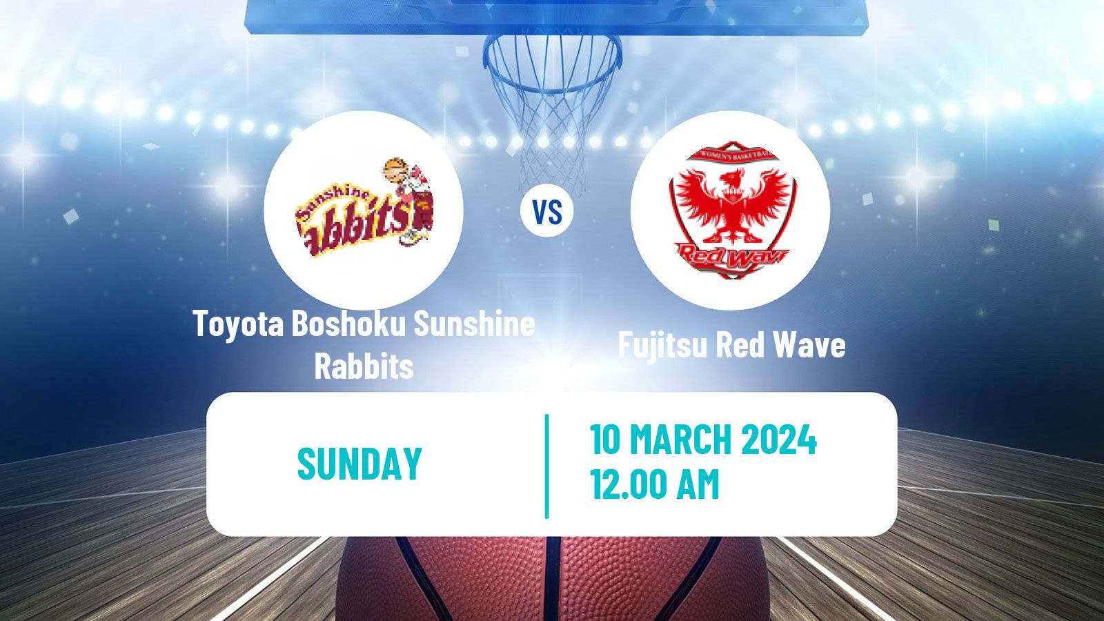 Basketball Japan W League Basketball Toyota Boshoku Sunshine Rabbits - Fujitsu Red Wave