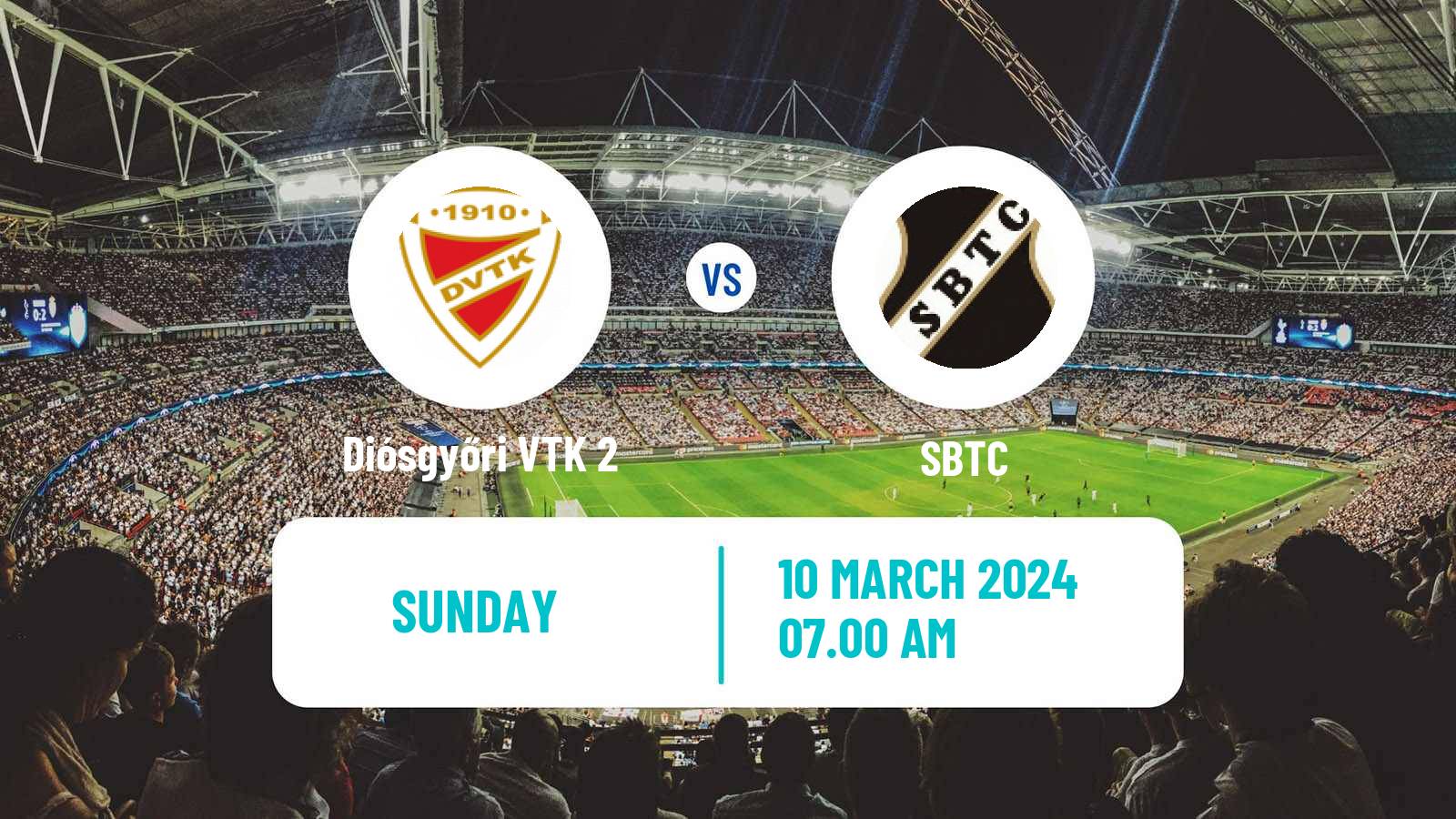 Soccer Hungarian NB III Northeast Diósgyőri VTK 2 - SBTC