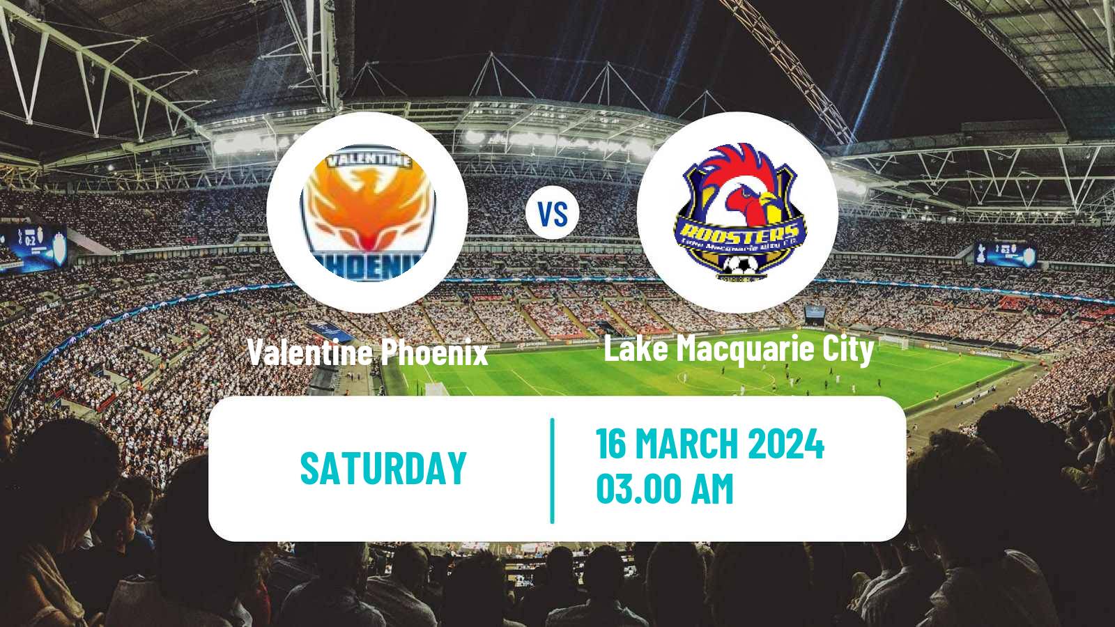 Soccer Australian NPL Northern NSW Valentine Phoenix - Lake Macquarie City