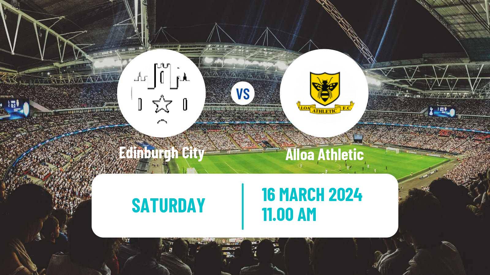 Soccer Scottish League One Edinburgh City - Alloa Athletic