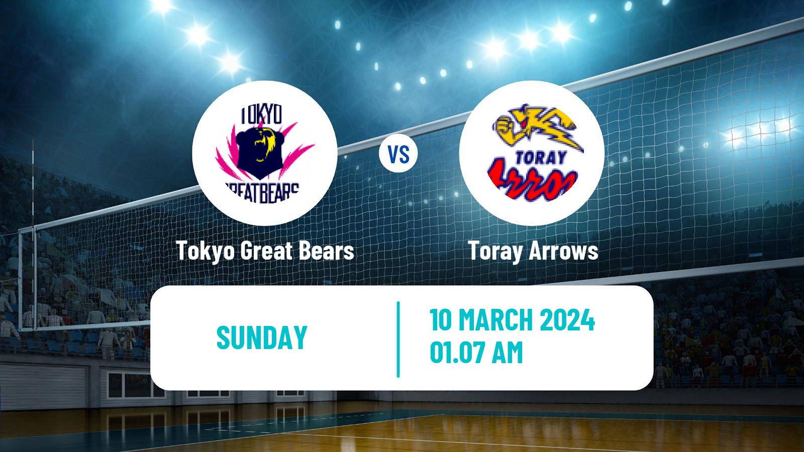 Volleyball Japan V Premier League Tokyo Great Bears - Toray Arrows